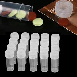 20pcs 5ml Plastic Subpackage Empty Bottle Vials Medicine Pill Liquid Powder Capsule Storage Container Sample Jar Small Barrel