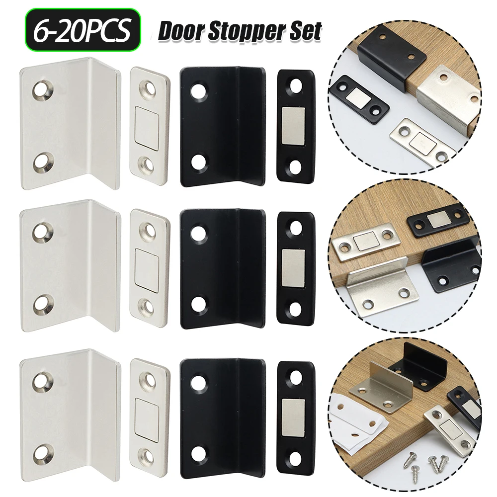 Дверной стопор без удара, сильный магнитный L-образный дверной сенсорный магнитный всасывающий ультратонкий противоударный мебельный фурнитур