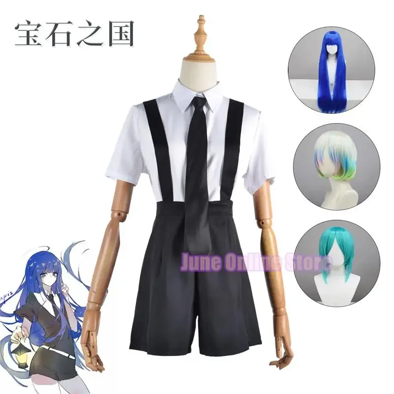 Anime Land Of The Lustrous Diamond Houseki No Bort Kuni Jade Yellow Cosplay Costume Playsuit Outfits Uniforms Suits Wig xs-xxxl