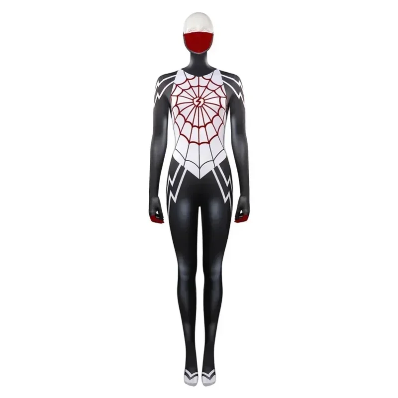 Cindy Moon Cosplay Silk Spiderman Costumes Jumpsuit Superhero Silk Zentai Suit Spider Man Bodysuit Halloween Costumes for Women