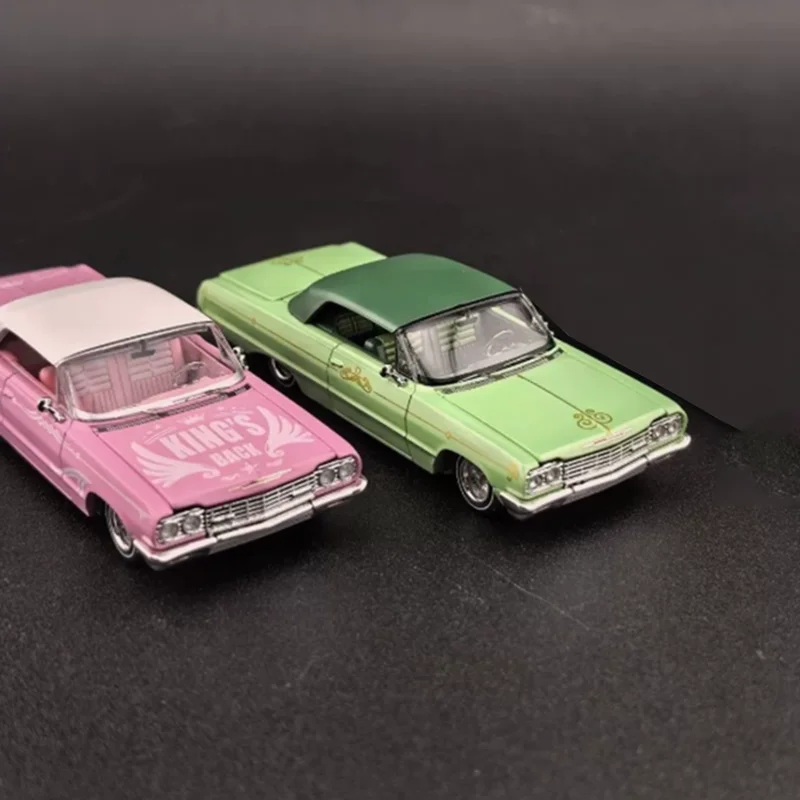 Fine Works64 FW 1:64 Scale Impala Green Simulated Alloy Toy Car Model Scene Decoration Gift Collectible