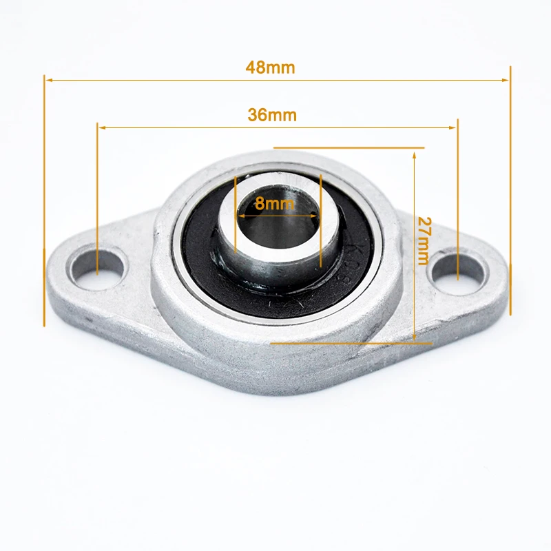 KFL08 8mm Bearing Zink Alloy Pillow Block Bearings Bore Inner Diameter 8mm Mini Small Bearings with Housing