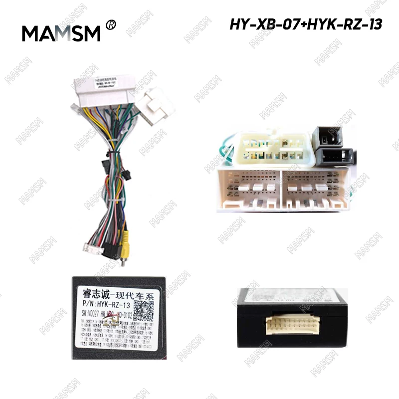 MAMSM Car 20pin Audio Cable With Canbus Box Wire Adapter For Hyundai Tucson IX35 IX45 SantaFe Elantra MISTRA Sportage Kia OPTIMA