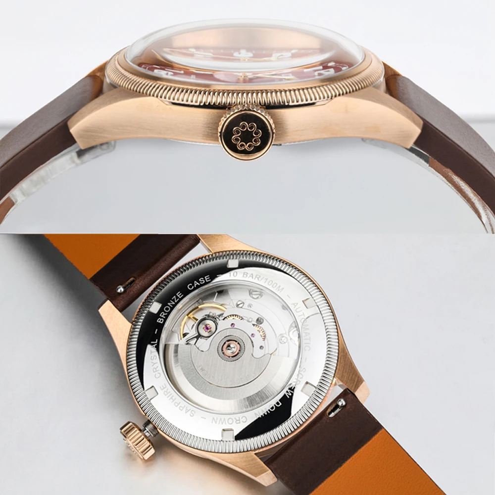 Octopus Kraken 40mm Automatic Machine Watch 100M Waterproof Imported tin bronze material CUSN8 Sapphire Crystal Luminous Watches