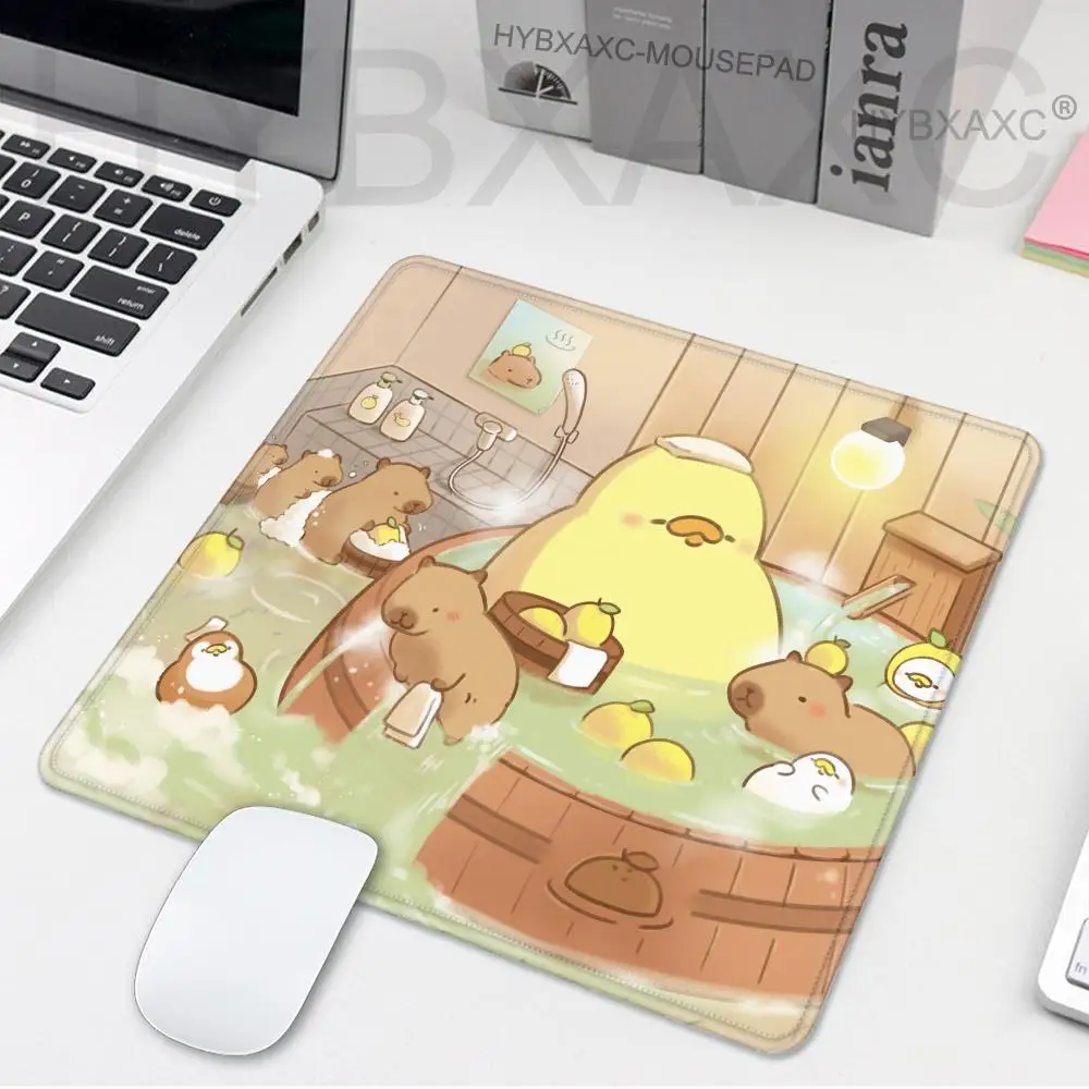 

Capybara Mousepad Small LockEdge Mouse Pad For Gamers Computer Desk Pad Rectangular Anti-slip Rubber