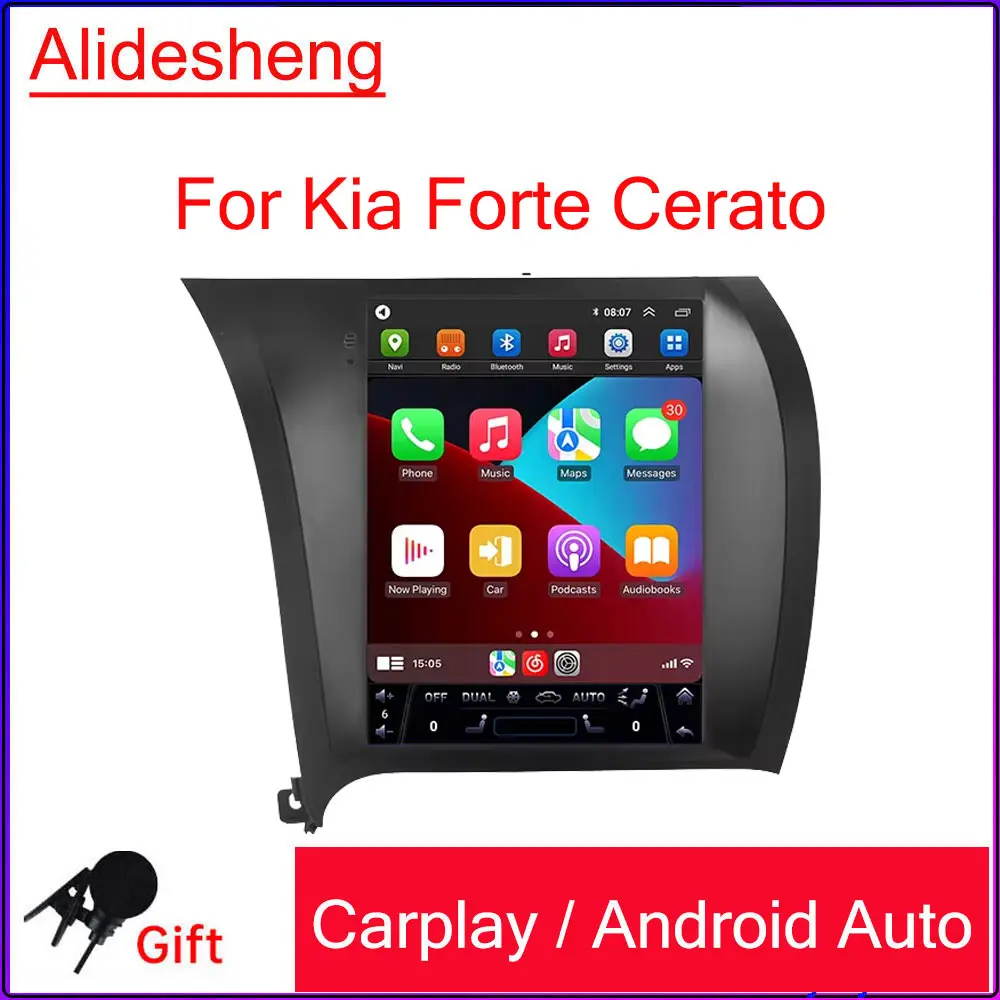new Android 13 Carplay Car Radio for Kia Forte Cerato 2013 - 2017 Multimedia Player GPS Navigation Auto For Tesla style