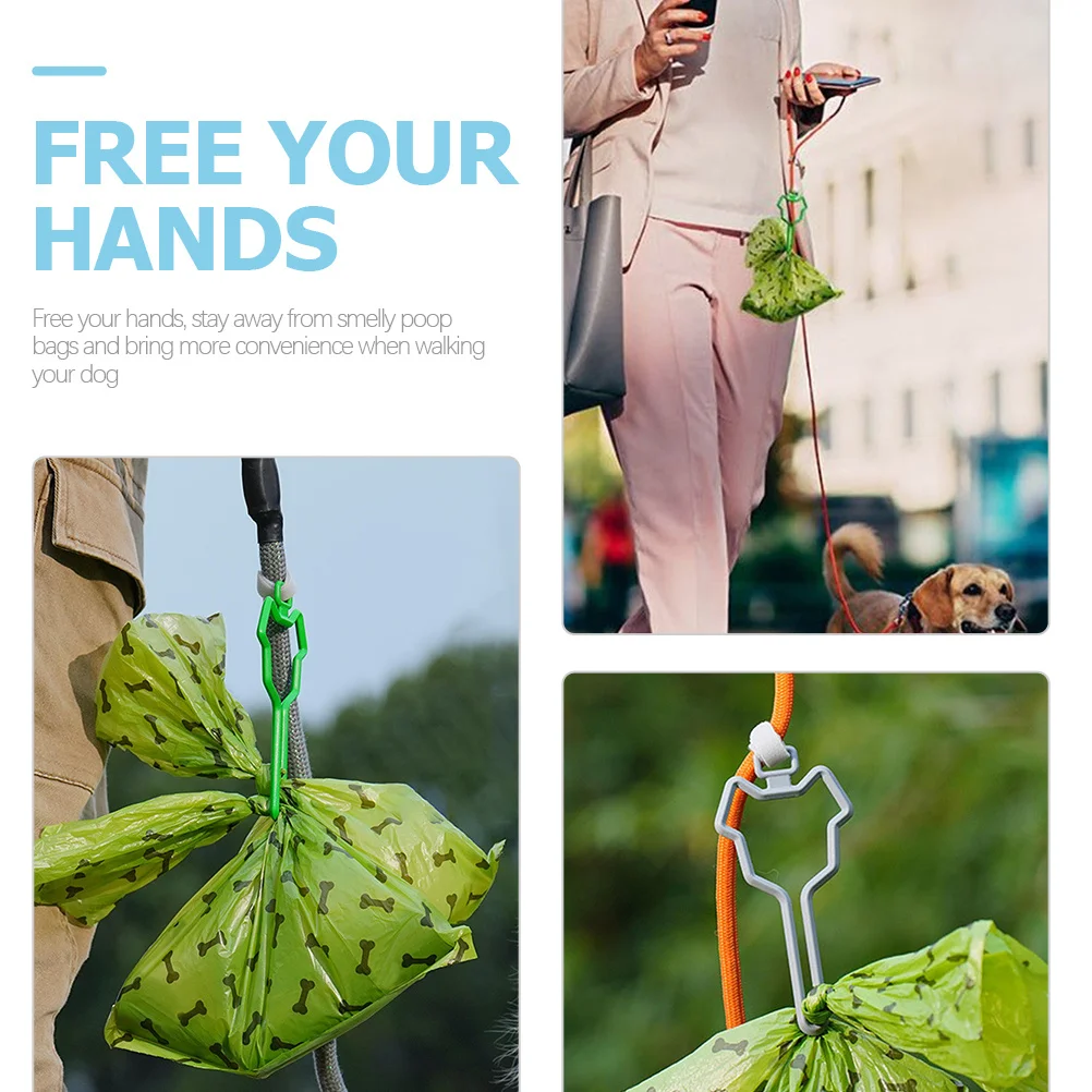 

7Pcs Dog Poop Bag Holder High Class Material Durable Lightweight Pet Waste Bag Clip for Leash Dog Walking Accessories