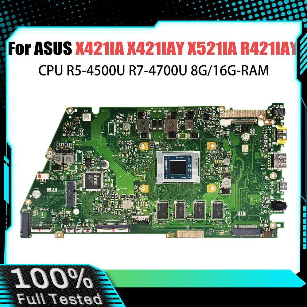 X421IA Notebook Mainboard For ASUS Vivo Book X421IAY X521IA R421IAY Laptop Motherboard With CPU R5-4500U 8G RAM