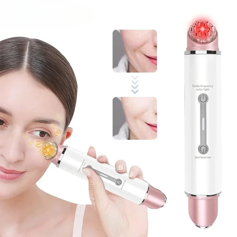 Microstroom Oogschoonheidsapparaat Massage 45 ℃   Heet Verwijder donkere kringen Oogzak Draai lichttherapie Oogliftmassage-instrument