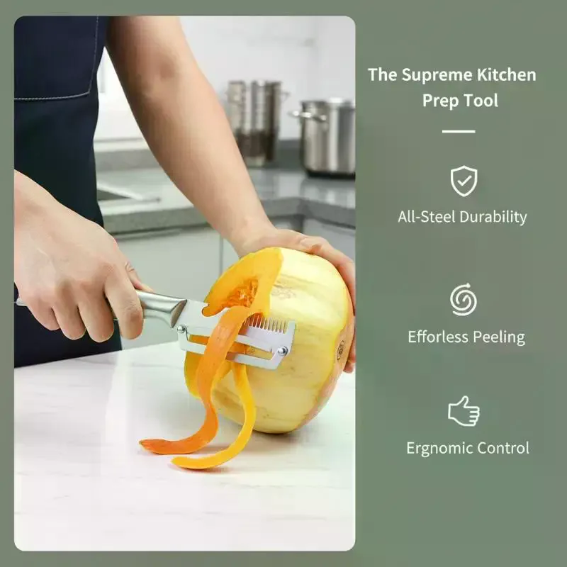 Multifunctional 3-in-1 Stainless Steel Peeler Vegetable & Fruit Slicer Shredder Versatile Kitchen Tool For Peeling Shredding