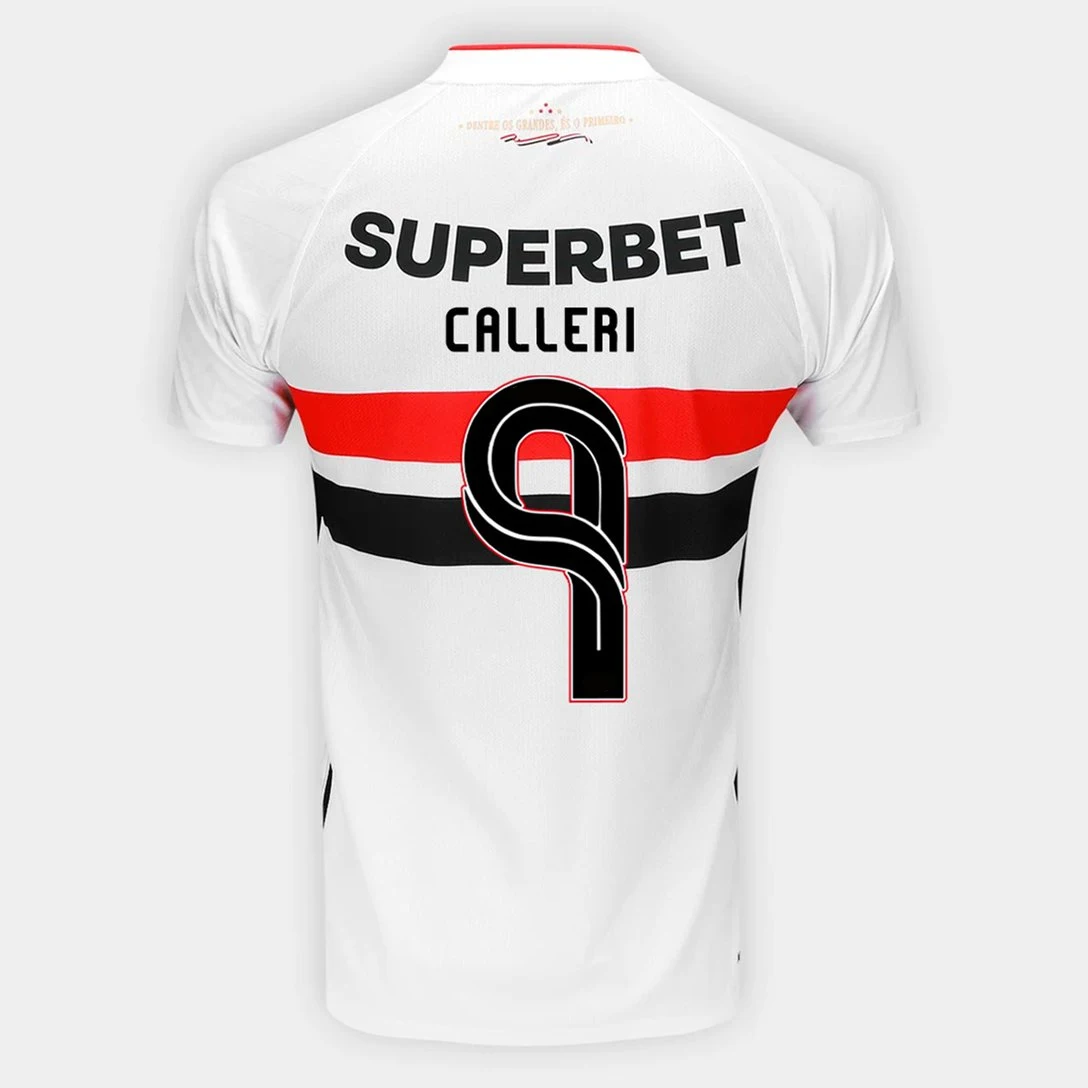 São Paulo Heimtrikot Nummer 26_27 Fan-Version 3D-Druck Sport-T-Shirt mit Kragen Bequem Atmungsaktiv Familien-Partnerlook – Detail 3