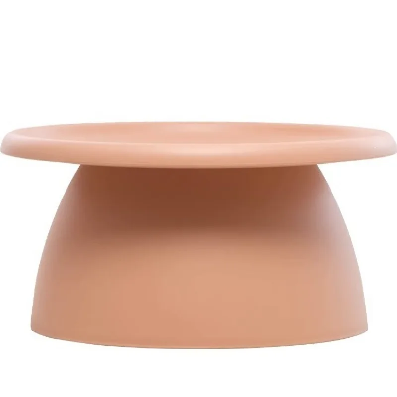 Nordic creative ins coffee table, small apartment modern simple round sofa side table, plastic low table bedside small round