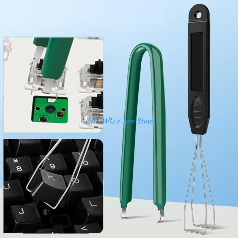 Y8AD Ergonomic Design Steel AntiStatic IC Puller Tool Keycap Puller For Mechanical Keyboard Maintenance And Chip Removal