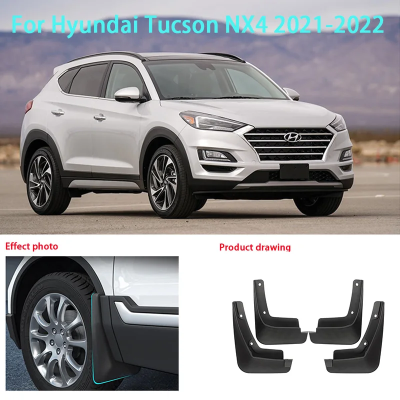 

4pcs Car Mudflaps Mudguard Fender Mud Flap Guards Splash Mudguards Car Accessories Auto Styline For Hyundai Tucson 2021 2022 NX4