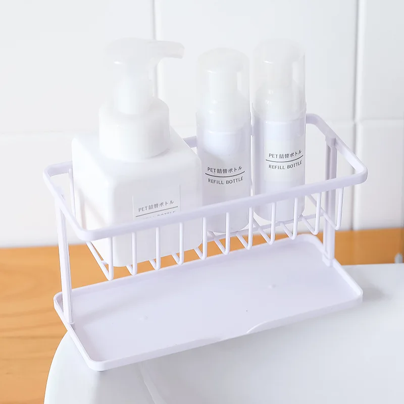 

Household Drainage Shelf Multi-Function Dish Washing Sponge Storage Detachable Rack Suitable For Bathroom Kitchen Storage Racks