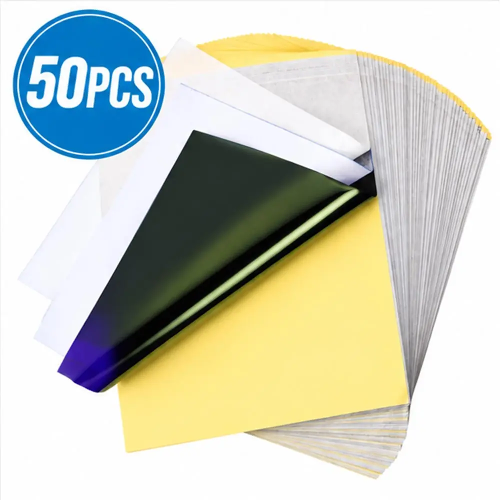 100/50/30/10/5pcs Tattoo Transfer Papier A4 Size Tattoo stencil Papier Carbon Thermisch Kopieerpapier voor Tattoo Transfer Machine