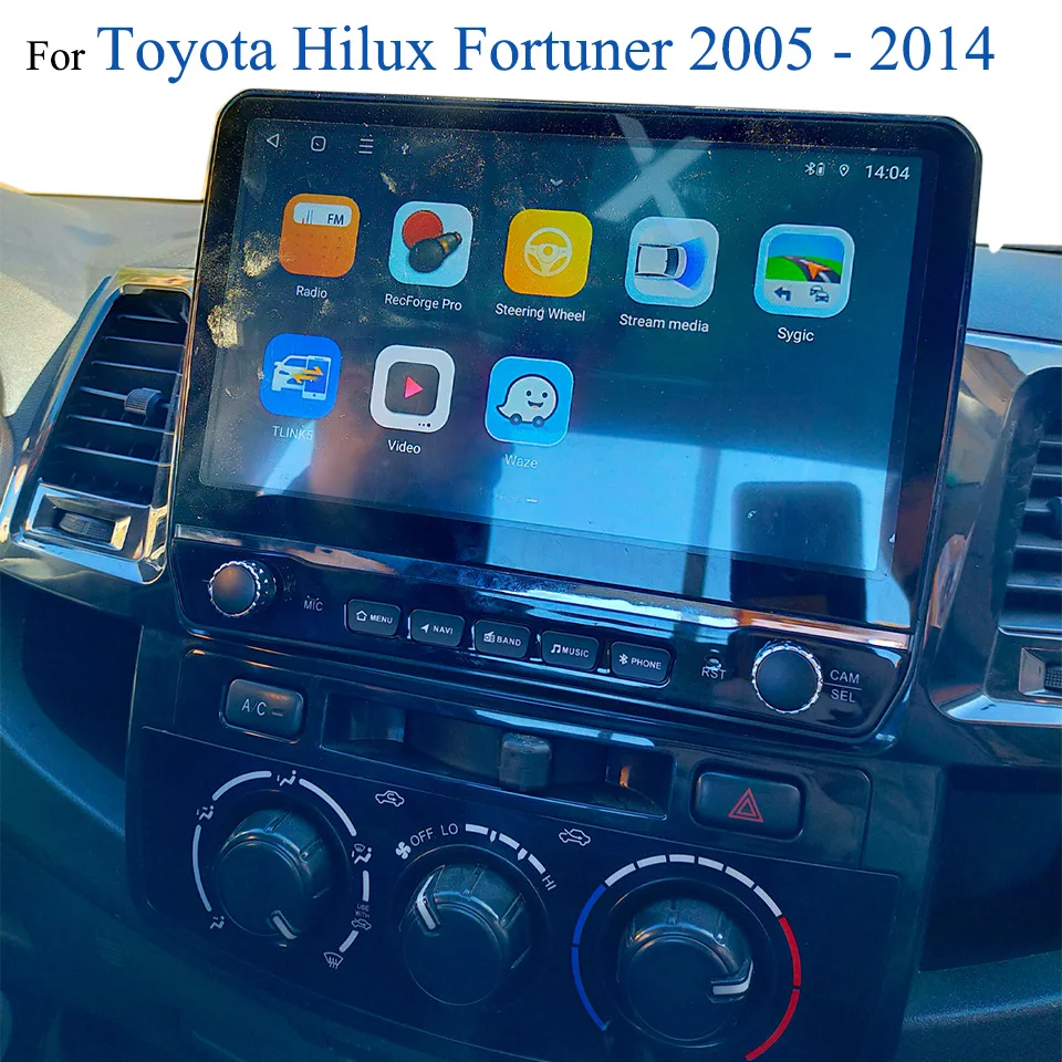 Android14 8G+128G Autoradio HU For Toyota Fortuner Hilux 2005 2008 2010 2012 2014 Car GPS Navi Monitor Stereo Video Music Tablet