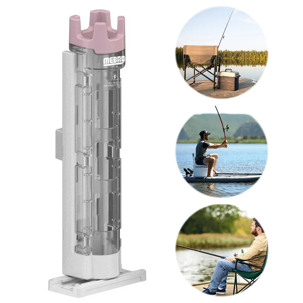 Fishing Rod Holder Detachable Fishing Box Rod Stand Movable Base Fishing Rod Stand Fishing Barrel Rack Fishing Accessories