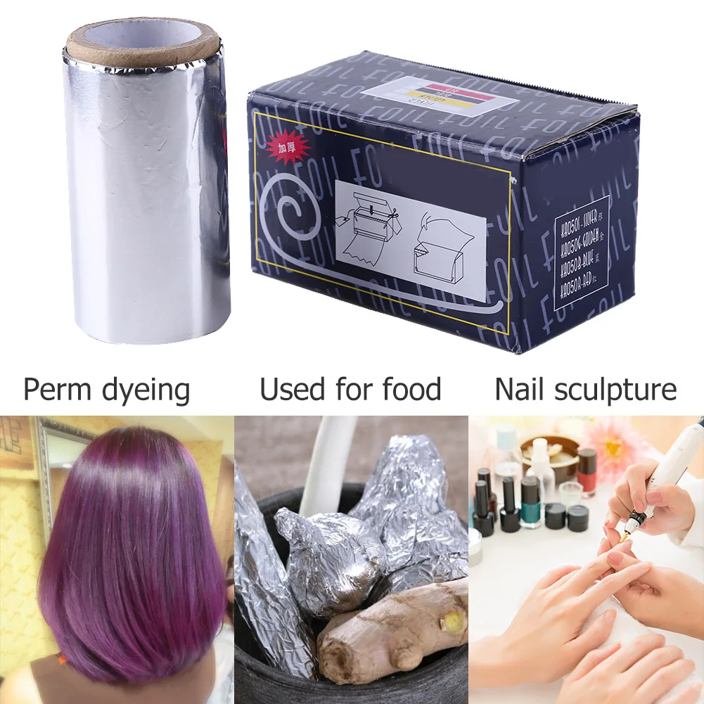 

Disposable Salon Aluminum Foil Professional Hair Coloring Color Dye Perming Highlight Nail Art Beauty Supplies