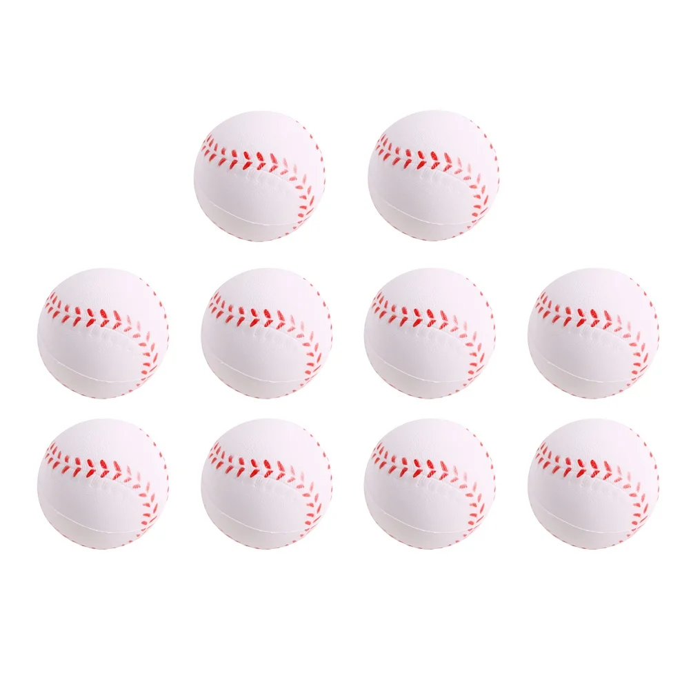 

10pc Vent Ball Mini Sports Balls Stress Reliever White Small Baseball Sponge Kids Party Boxes Bags Pool Indoor