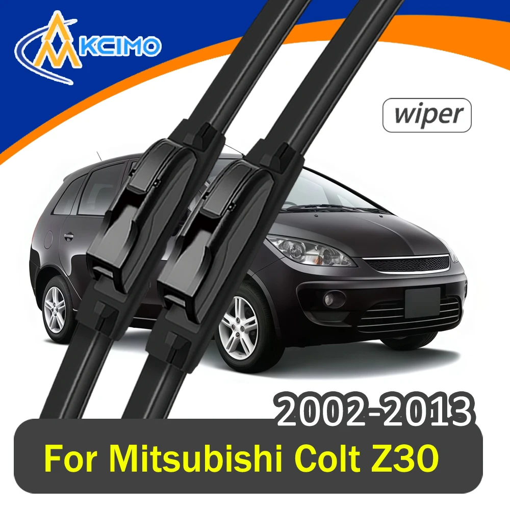 

Front Windshield Wiper Blades Pair For Mitsubishi Colt Z30 2002-2013 All-Season Rubber Quiet Streak-Free Easy Hook Install