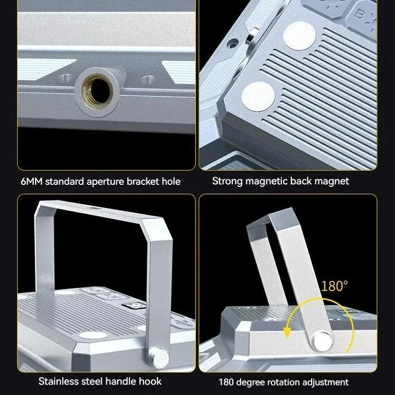 كشاف USB قابل لإعادة الشحن لومن عالي متعدد الوظائف مصباح محمول كشاف ضوء التخييم في الهواء الطلق ضوء العمل مصباح يدوي