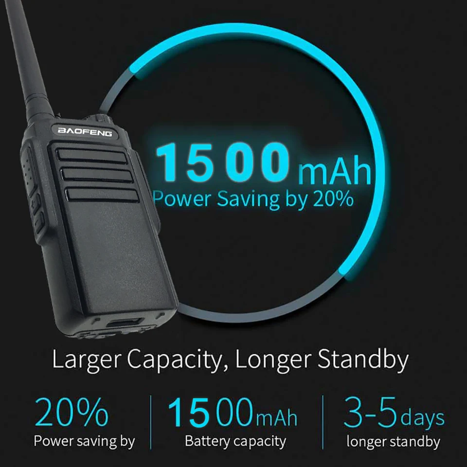 Bao Feng Long Range Walkie Talkie, Ham 5W Rádio Portátil, FM, Set sem fio, Amador Rádio em Dois Sentidos, UHF, VHF para Caça, W31