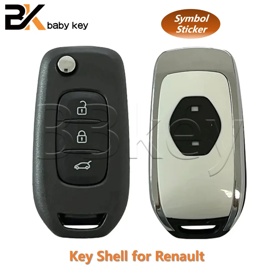 BB Key for Renault Megane III Dacia Duster Kadjar Captur Symbol 3 Buttons VAC102 Blade Remote Car Key