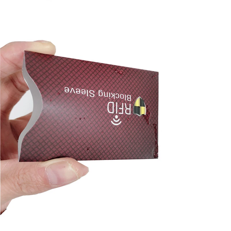 10pcs NFC RFID Blocking Card Sleeve Credit NFC RFID Card Protector Anti-magnetic Aluminum Foil Portable Bank Card Holder
