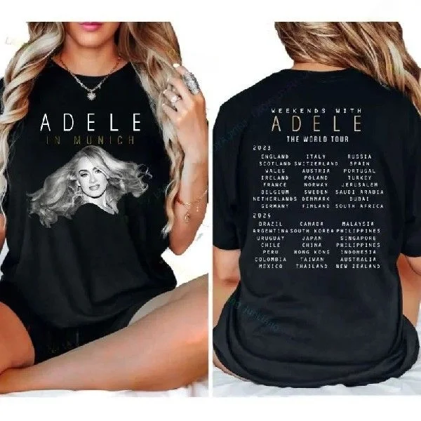 

Женская летняя футболка Adele с круглым вырезом, повседневная, модная, свободного кроя, ультратонкая, современная, из хлопка, теплая, с мотоциклетной тематикой