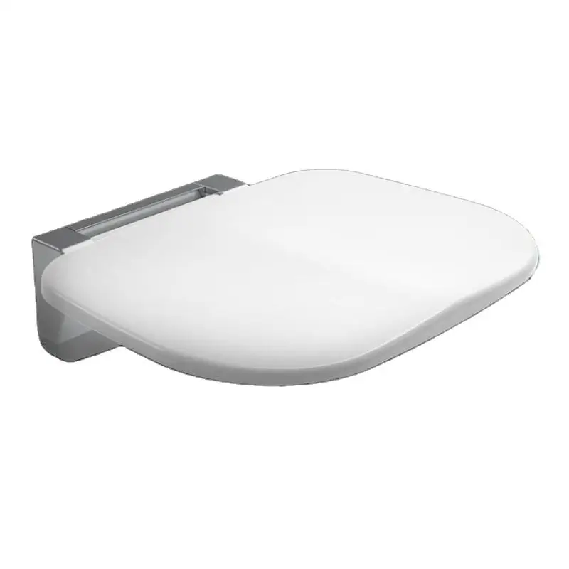 Hot Sells Bathroom White Wall Mounted Folding Shower Seat Uf Urea Wall Mounted Foldable Shower Seat