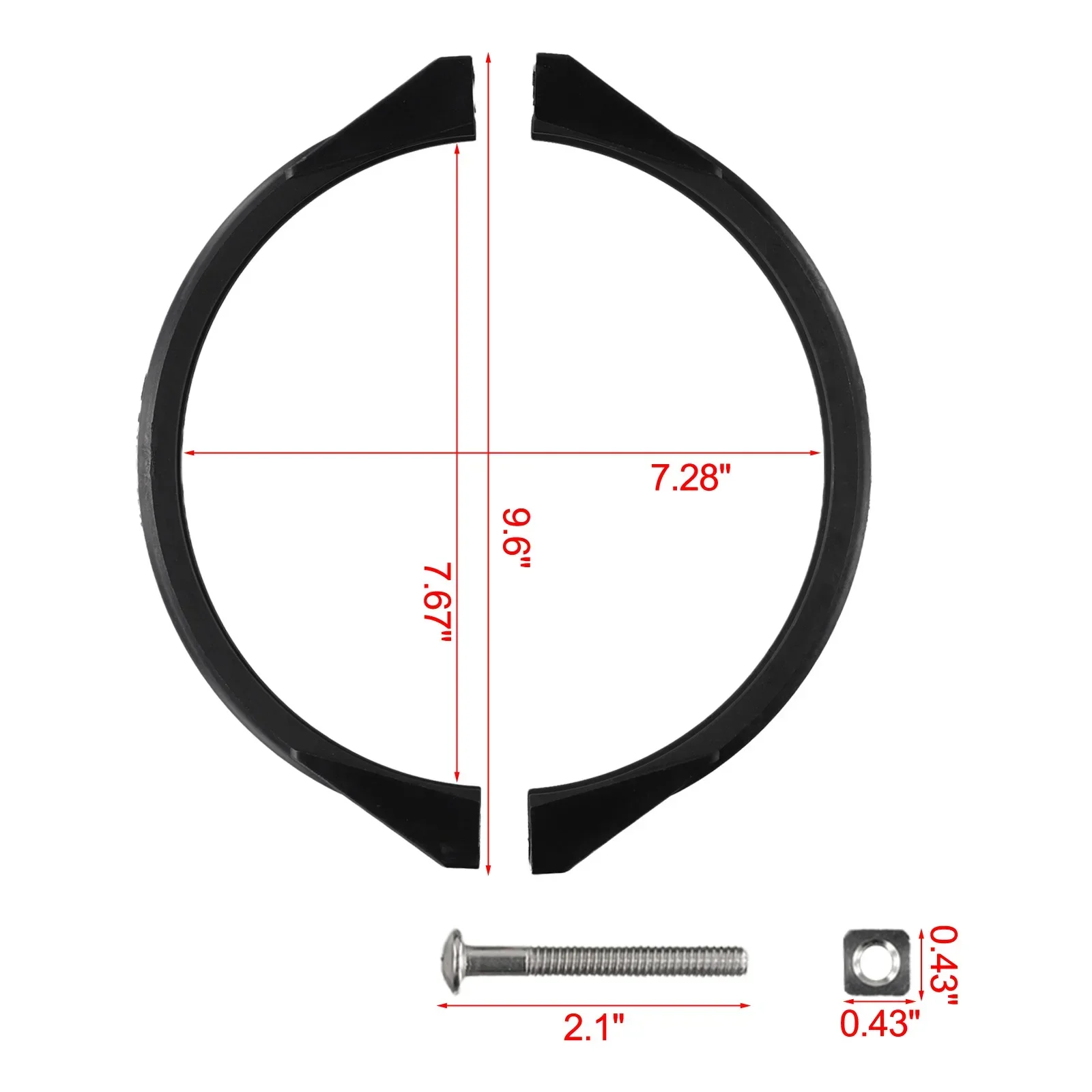 

1Pc Swimming Pool Pump Clamp Ring Belt Sand Filter Valve 18.5cm Ring Spare Parts For Swimming Cleaning Gardening Tool Parts