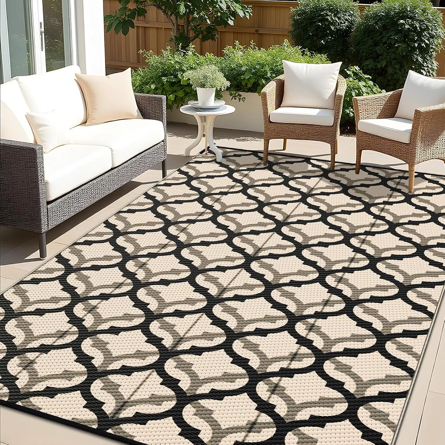 Outdoor Camping Rugs 9X12 - Outdoor Rug 9x12 ft Waterproof Reversible