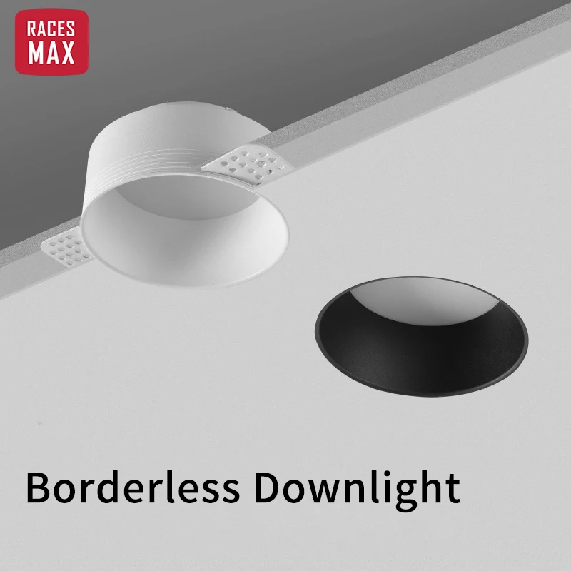 COB Downlight 15W 220V 3000K 6000K Borderless Embedded Spotlight Anti Glare Frameless Ceiling Lamp Living Room Bedroom Lighting