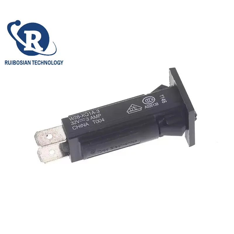 Original W28-XQ1A-3 3A/4/5/6/7/8/10/15A Thermal circuit breaker switch current protection 3A 32V