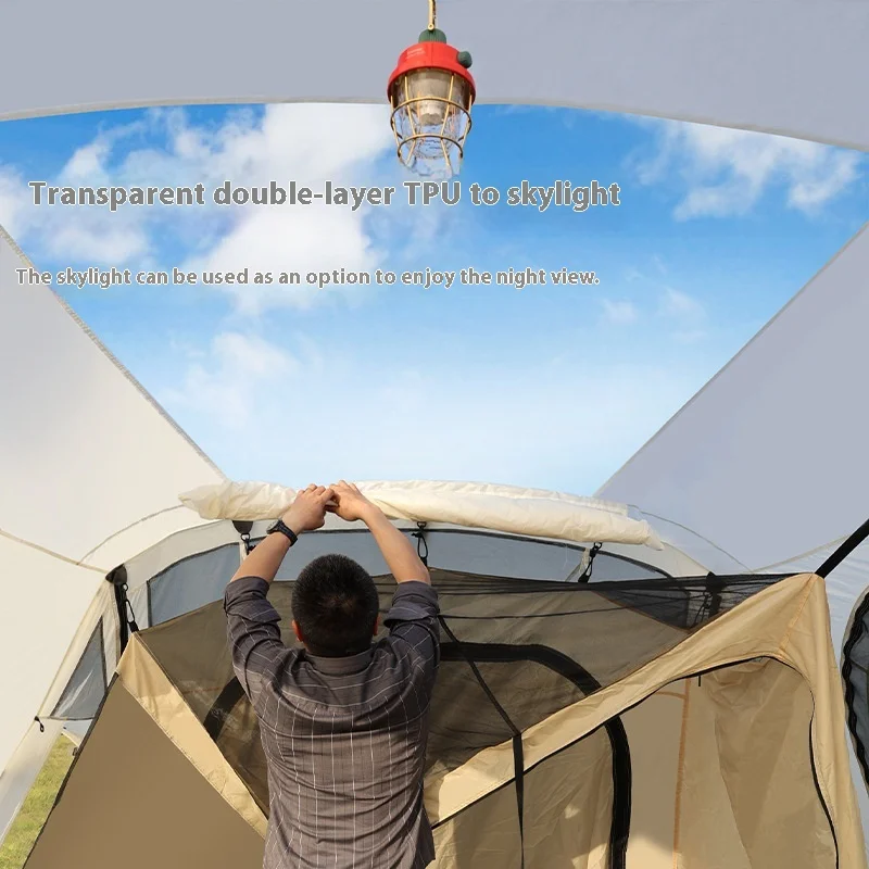 5-8 Person Tailgate Outdoor Tunnel Tent for SUV Camping with Waterproof Sunshade Awning Anti-UV and Thickened Side Tent