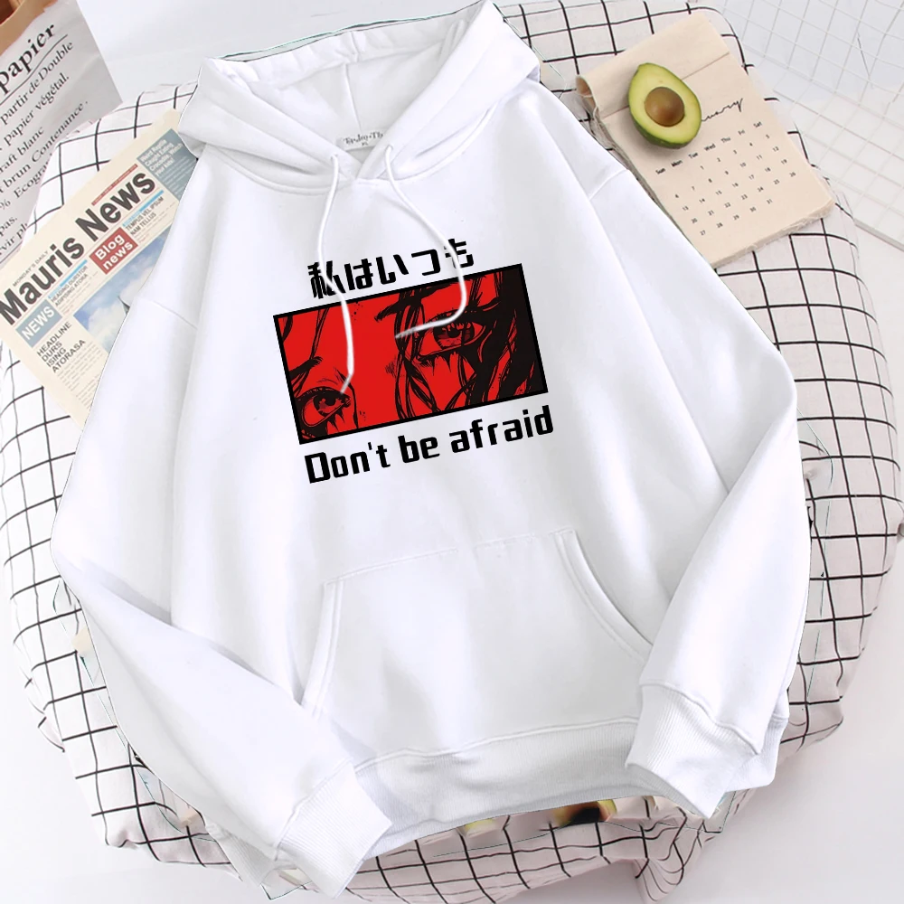 Don'T Be Afraid Prints Hoody Man Vintage Fur-Liner Sweatshirt Casual S-Xxl Hooded Autumn High Quality Men Tops