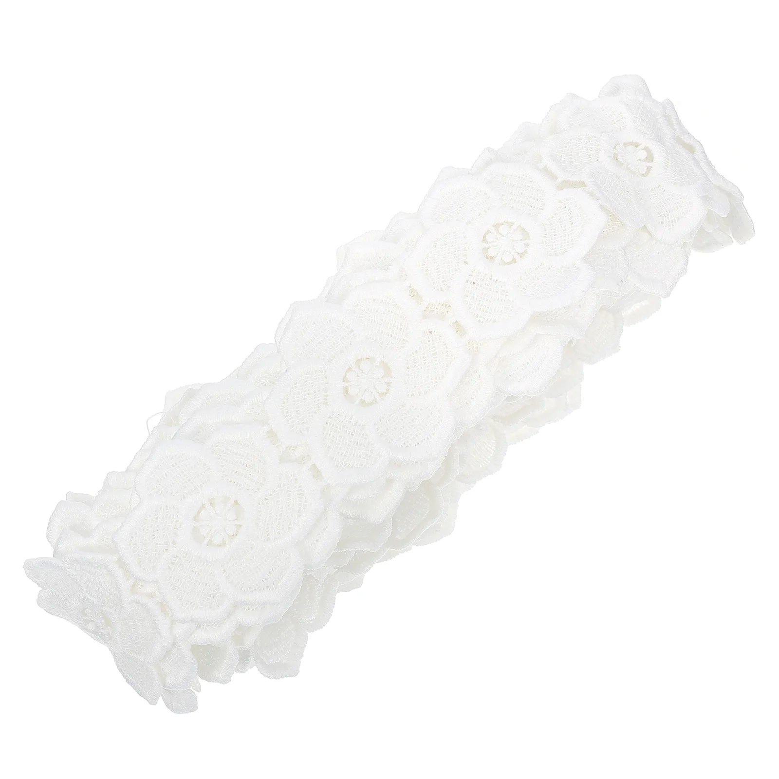 Flower Lace Gift Wrapping Ribbon Trim Decor Milk Silk Dreses Embroidery Fabric Decorative Pattern