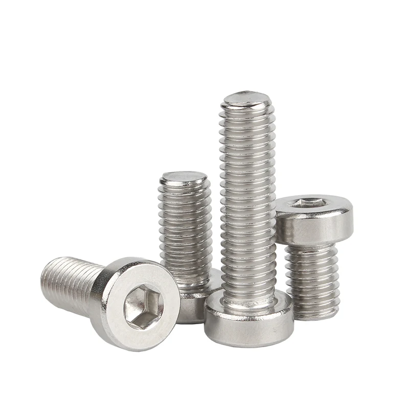 2-50 PCS M3 M4 M5 M6 M8 M10 DIN7984 Stainless Steel and Steel with Black Hexagon Hex Socket Thin Short Low Cap Head Screw