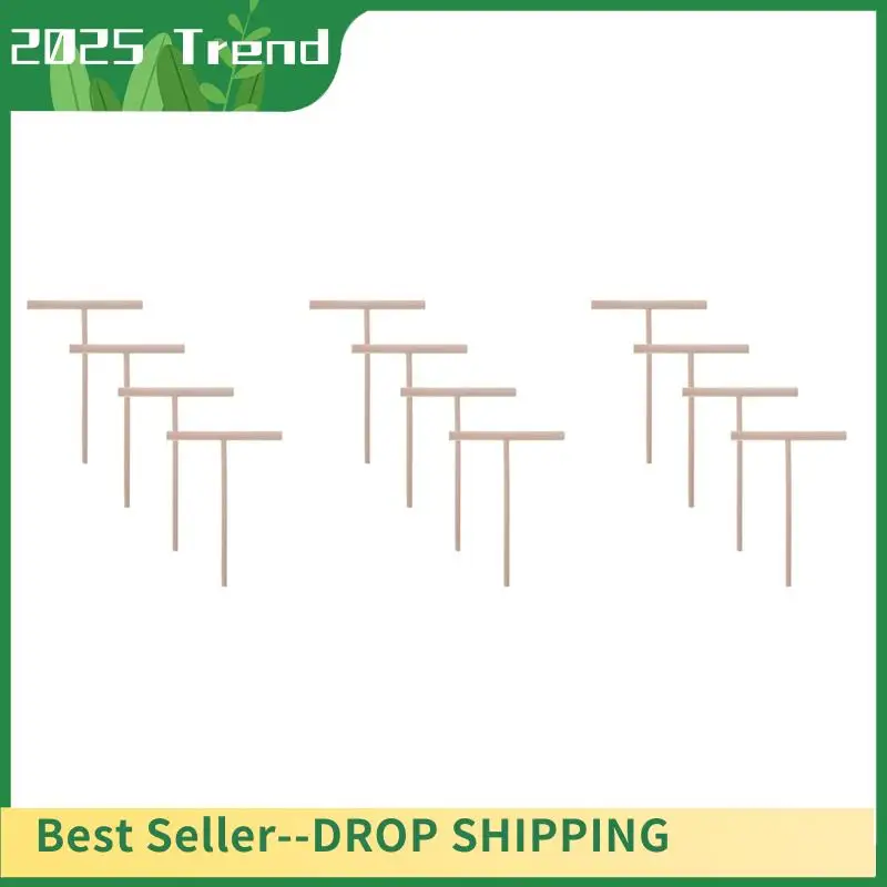 

AA14 New 12Pcs T Shape Crepe Maker Pancake Batter Wooden Spreader Stick, Wooden Crepe Tools,Crepe Spreaders For Making Crepes
