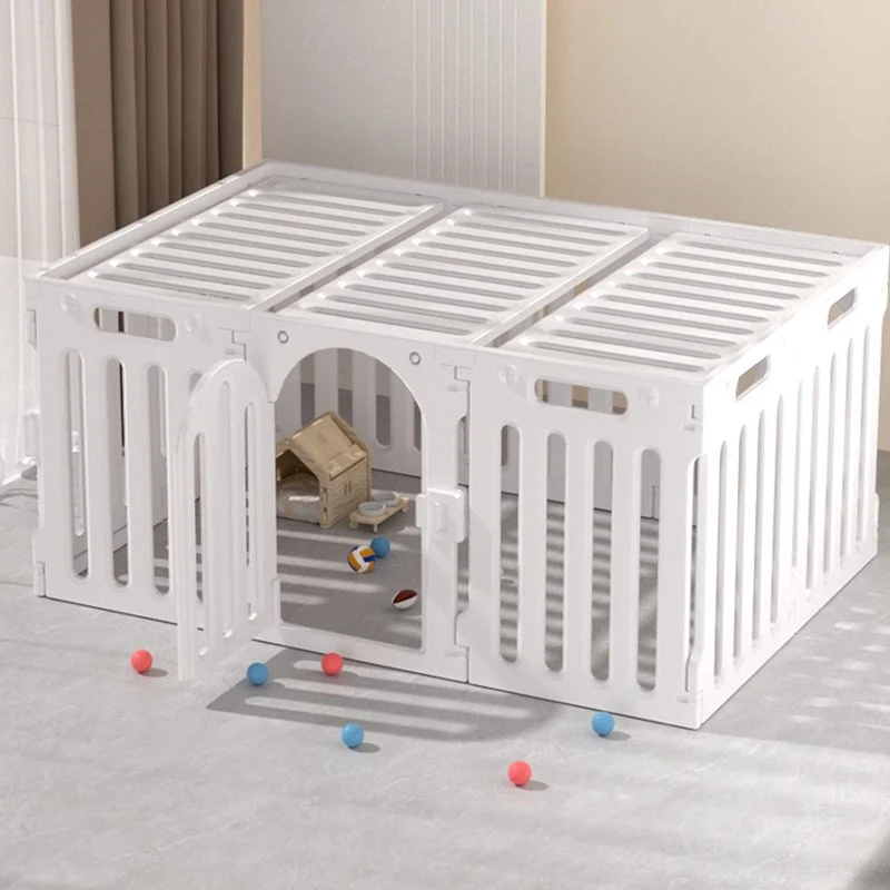Large Space Dog House Isolation Protecting Dog Fences Indoor Dog Specific Fence Free DIY Assembly Pet Fence with Lid Design