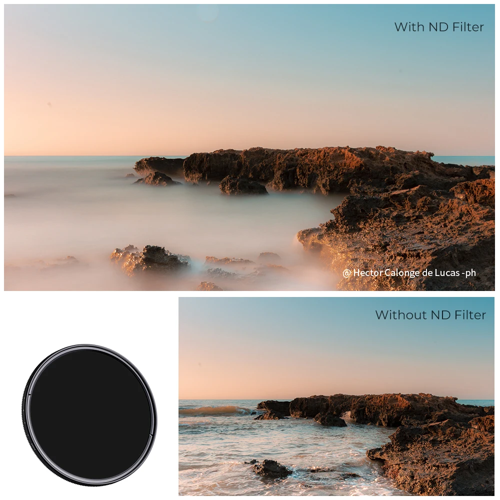 K&F Concept 82mm ND2-ND400 (9 Stops) Unlimited Variable ND Filter Neutral Density Filter with 18 Layer Coated for Camera Lens