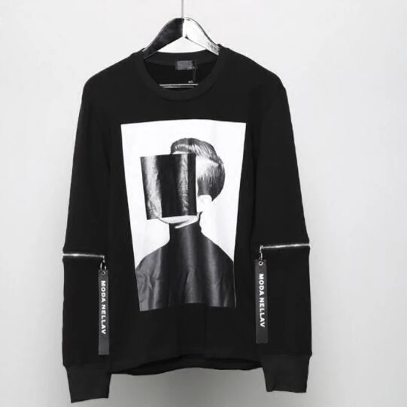 

dark Men T Shirt 100%Cotton High Street Style Men's Clothing Oversize Tops Tees Spring Women Tees Black T Shirt