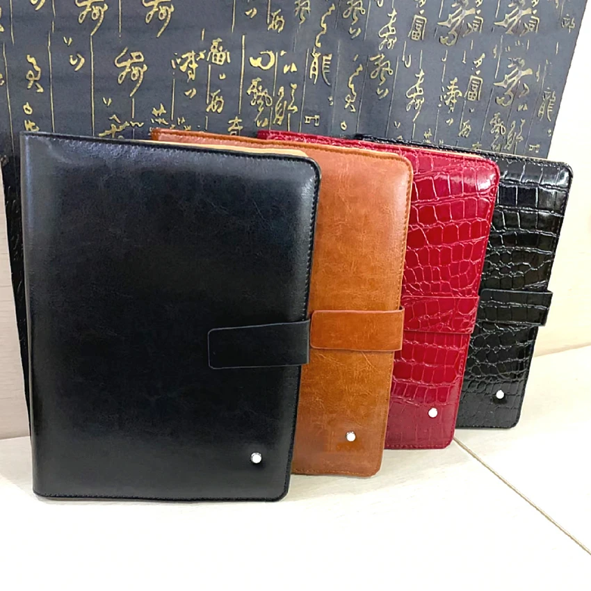 High Quality Luxury Notebook MB Classic Black Texture Leather Cover & Quality Paper Chapters Unique Design Written with Pen