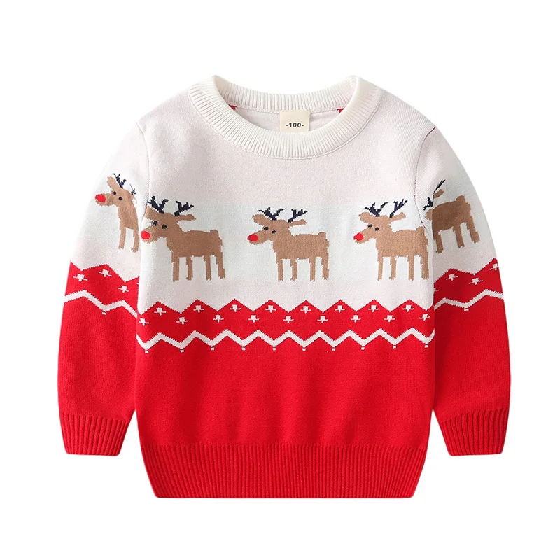 

Christmas Boys Girls Sweater Winter Autumn Children Clothing Kids Party Sweater Baby Girl Knitwear Pullover Knitted Sweater