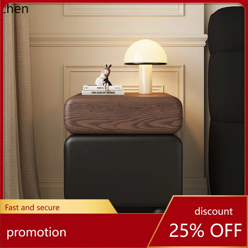 

HT antique creative solid wood bedside table simple modern bedside table high-end storage cabinet