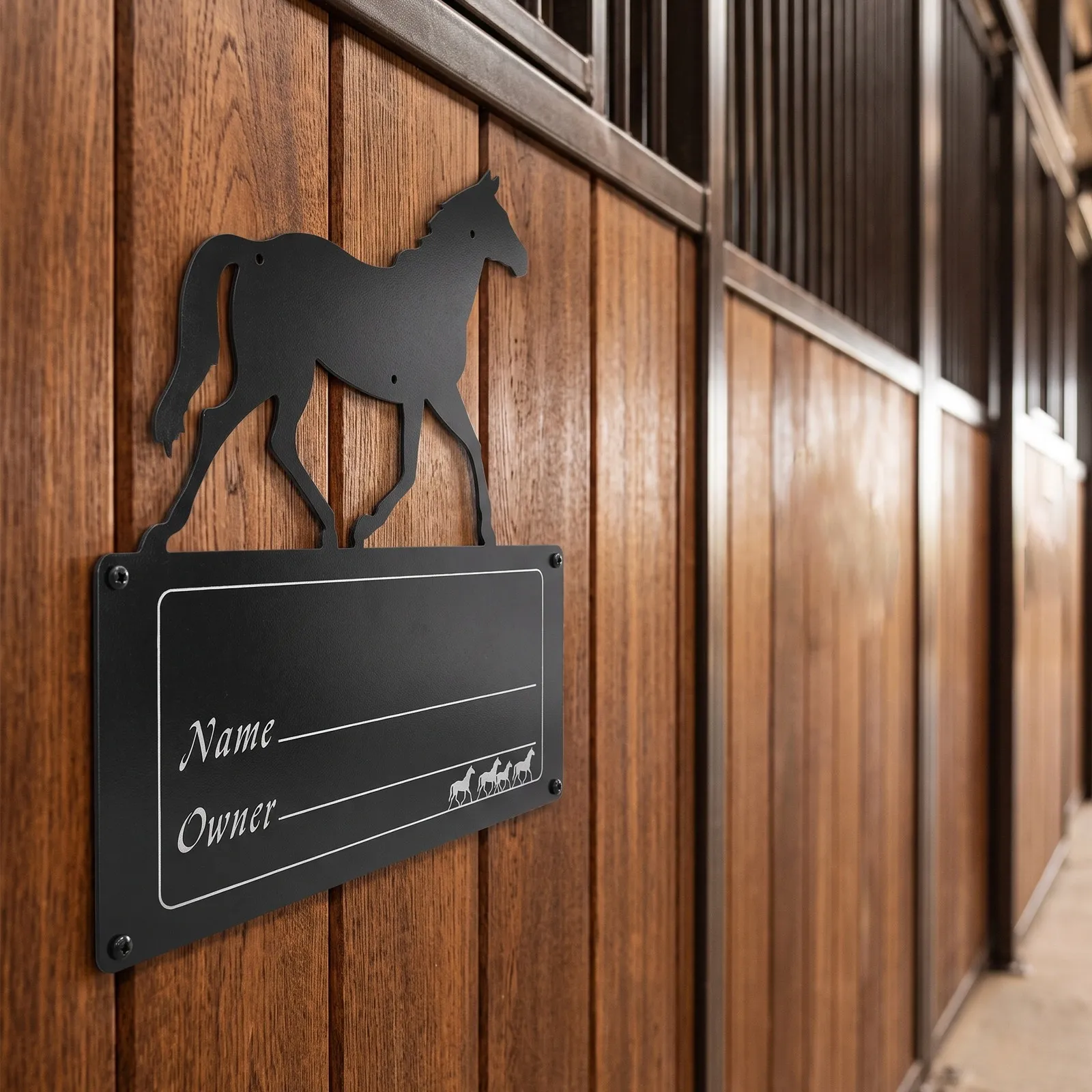 Horse Stall Name Plate Blank Engraved Waterproof Stall Card Rustproof Hanging Stable Door Sign Outdoor Barn Horse Id Plaque