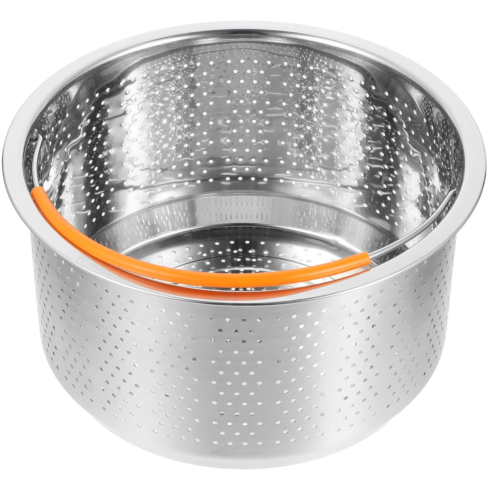 

Stainless Steel Rice Steamer Baskets Silica Gel Cooking Supplies Round Holes Even Heating Kitchen Pan Tools