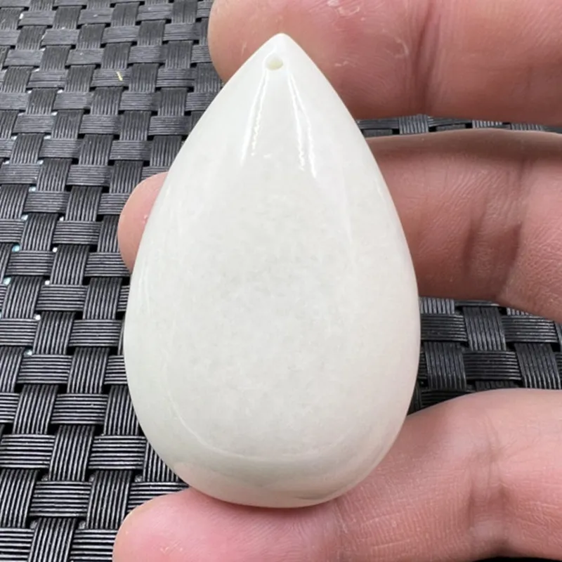 Jade Pendant Lantian Jade Blank Plates Pendant Beige Water Drop Pendant Jade Pendant Pendant Jade Pendant