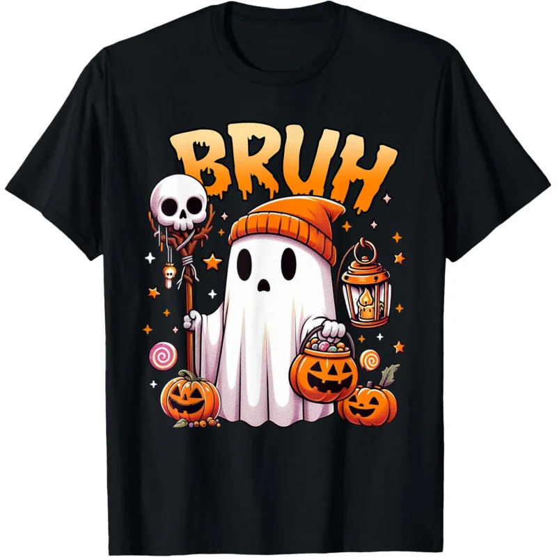 

Bruh Ghost Halloween Cute Trick Or Treat Candy T-Shirt